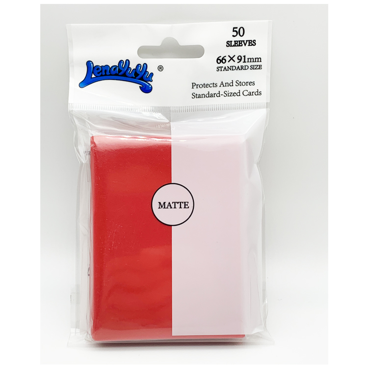 Lenayuyu 600pcs PROTECTOR Card Sleeves Red 66mm*91mm Matte
